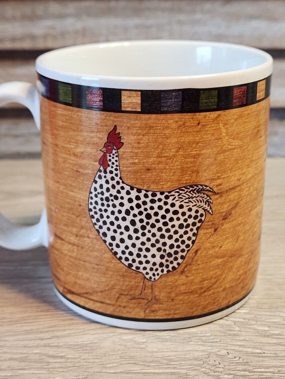 Stoneware Coffee Mug Brandon House by Warren Kimble Country Quartet Chickens